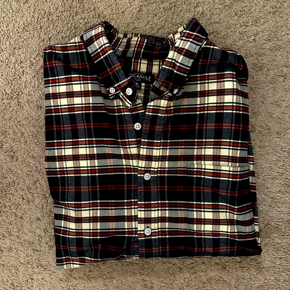 Jcrew Mercantile Men’s Plaid Flex Shirt - Size XL